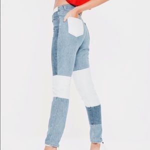 Riot Patchwork High Waisted Mom Jeans